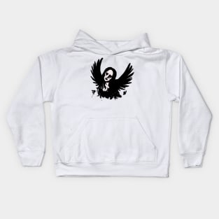 Gothic Angel (green) Kids Hoodie